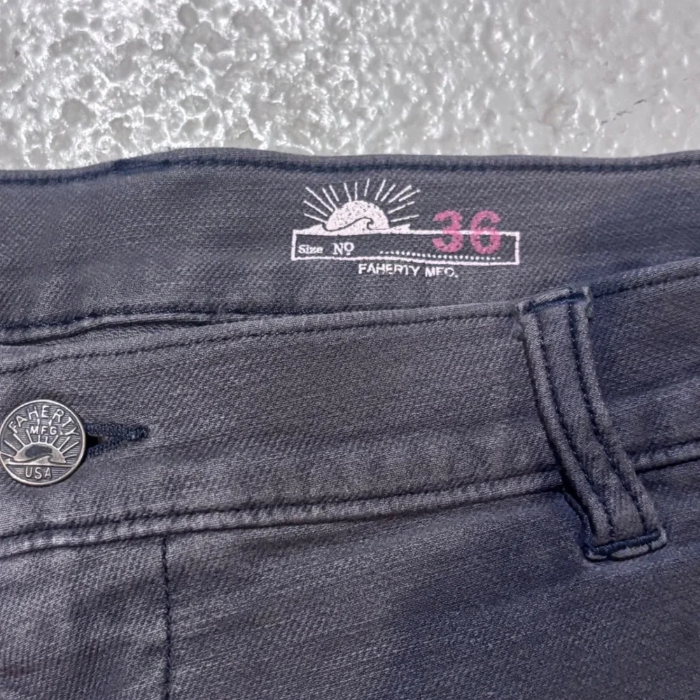 Faherty Stretch Terry Shorts Mens 36 Navy Chino MBS2314 Soft Stretch